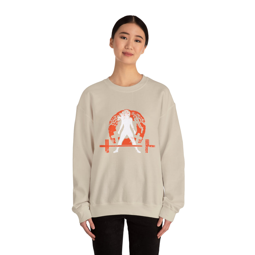Halloween Graveyard - Unisex Heavy Blend™ Crewneck Sweatshirt - White Logo on Front