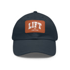 Lift Like A Girl Leather Patch Hat - White Font