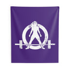 Indoor Wall Tapestries - Purple - White Distressed Logo