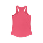 All I Need Is Coffee and a Barbell - Women's Ideal Racerback Tank - White Logo - Front & Back