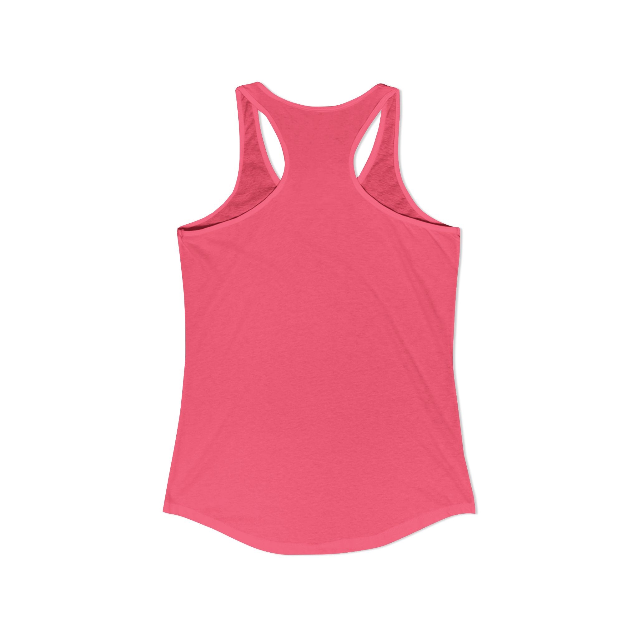 All I Need Is Coffee and a Barbell - Women's Ideal Racerback Tank - White Logo - Front & Back