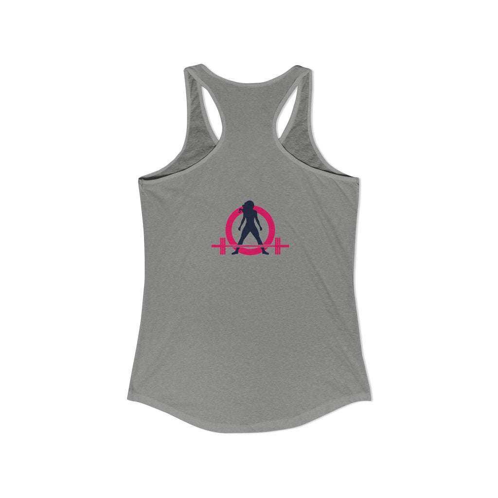 Strong Not Skinny - Color Distressed Logo - Women's Ideal Racerback Tank