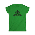 Goal Weight Strong AF - Women's Softstyle Tee - Black Print on Front & Back