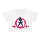 WWLW Distressed Color Logo Crop Tee AOP - White