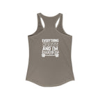 Everything Hurts & I'm Hungry - Women's Ideal Racerback Tank - White Print Front & Back