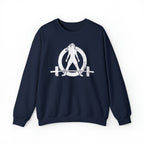 Unisex Heavy Blend™ Crewneck Sweatshirt - Distressed Logo - Plain Back