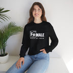 Maid of Iron - Black Crewneck Sweatshirt - Front Print + Plain Back