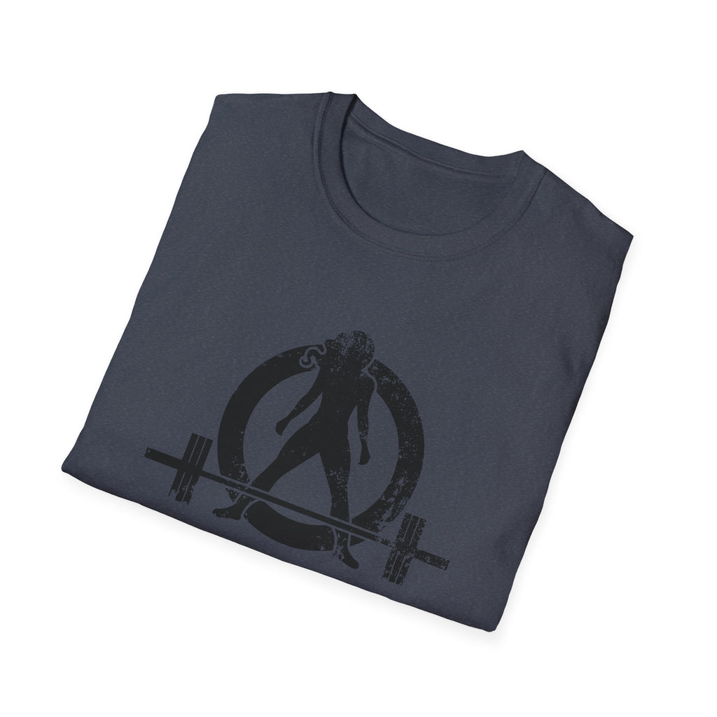 I Workout To Burn Off The Crazy - Unisex Softstyle T-Shirt - White Logo Front & Back