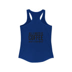 ALL I NEED IS Coffee and a barbell - Women's Ideal Racerback Tank - Dark Logo Front & Back