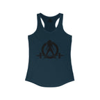 Iron Sharpens Iron - Women's Ideal Racerback Tank - Black Font - Print on Front & Back