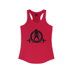 Iron Sharpens Iron - Women's Ideal Racerback Tank - Black Font - Print on Front & Back