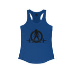 Iron Sharpens Iron - Women's Ideal Racerback Tank - Black Font - Print on Front & Back