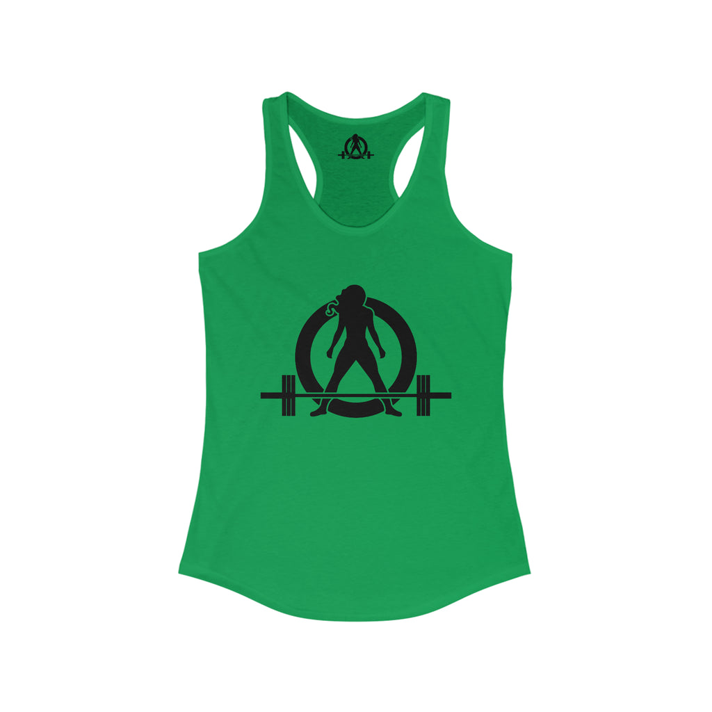 Iron Sharpens Iron - Women's Ideal Racerback Tank - Black Font - Print on Front & Back