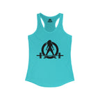 Iron Sharpens Iron - Women's Ideal Racerback Tank - Black Font - Print on Front & Back