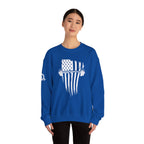 USA Barbell - Unisex Heavy Blend™ Crewneck Sweatshirt - White Logo