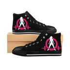 WWLW Women’s Black High-Top Sneakers (Classic Color Logo)