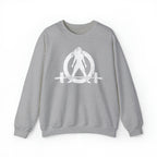 Unisex Heavy Blend™ Crewneck Sweatshirt - Distressed Logo - Plain Back