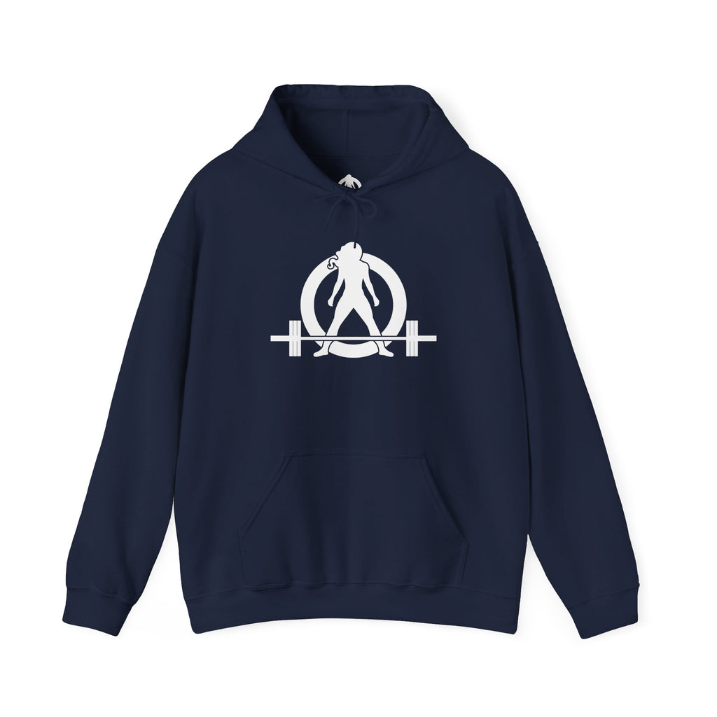 Grandma Lifts - Unisex Heavy Blend™ Hooded Sweatshirt - White Logo Front & Back