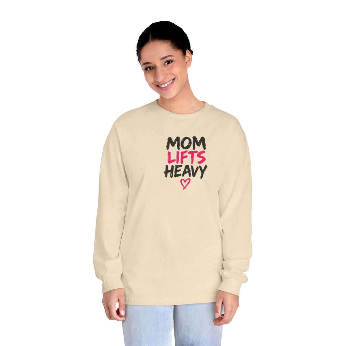 Mom Lifts Heavy – Unisex Long-Sleeve Tee