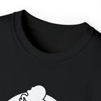 Unisex Ultra Cotton Tee - Classic White Logo - Plain Back
