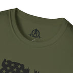USA Barbell  - Unisex Softstyle T-Shirt - Black Logo - Plain Back