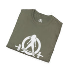 STRONG NOT SKINNY - Unisex Soft-style Tee - White Front & Back Logo