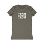 Iron Sharpens Iron - Women's Favorite Tee - White Logo - Plain Back