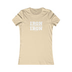 Iron Sharpens Iron - Women's Favorite Tee - White Logo - Plain Back