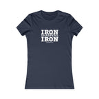 Iron Sharpens Iron - Women's Favorite Tee - White Logo - Plain Back