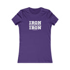 Iron Sharpens Iron - Women's Favorite Tee - White Logo - Plain Back