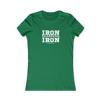 Iron Sharpens Iron - Women's Favorite Tee - White Logo - Plain Back