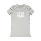 Iron Sharpens Iron - Women's Favorite Tee - White Logo - Plain Back