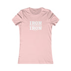 Iron Sharpens Iron - Women's Favorite Tee - White Logo - Plain Back