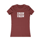 Iron Sharpens Iron - Women's Favorite Tee - White Logo - Plain Back