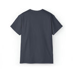 Unisex Ultra Cotton Tee - Classic White Logo - Plain Back