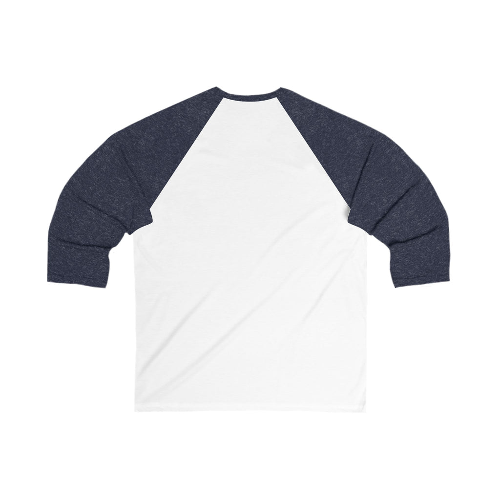 WWLW Barbell Club - Unisex 3\4 Sleeve Baseball Tee - Front Logo Plain Back