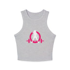 Women's Micro Rib Racer Tank Top - Classic Logo Inverted