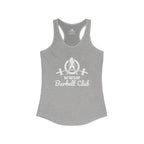 WWLW Barbell Club - Women's Ideal Racerback Tank - White Logo Plain Back