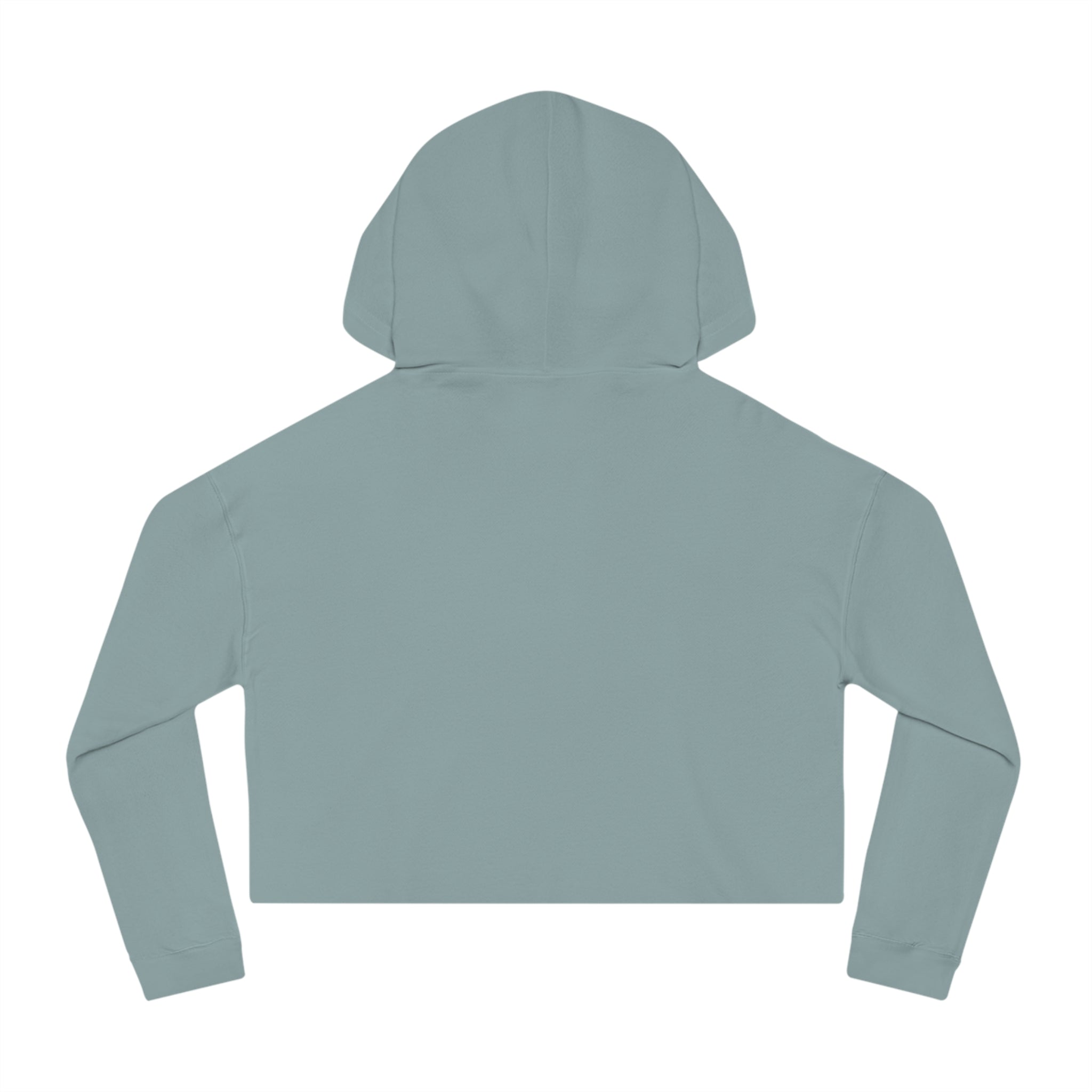 Women’s Cropped Hooded Sweatshirt - White Distressed Logo