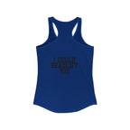 I Could Deadlift You - Women's Ideal Racerback Tank - Black Distressed Logo + Back