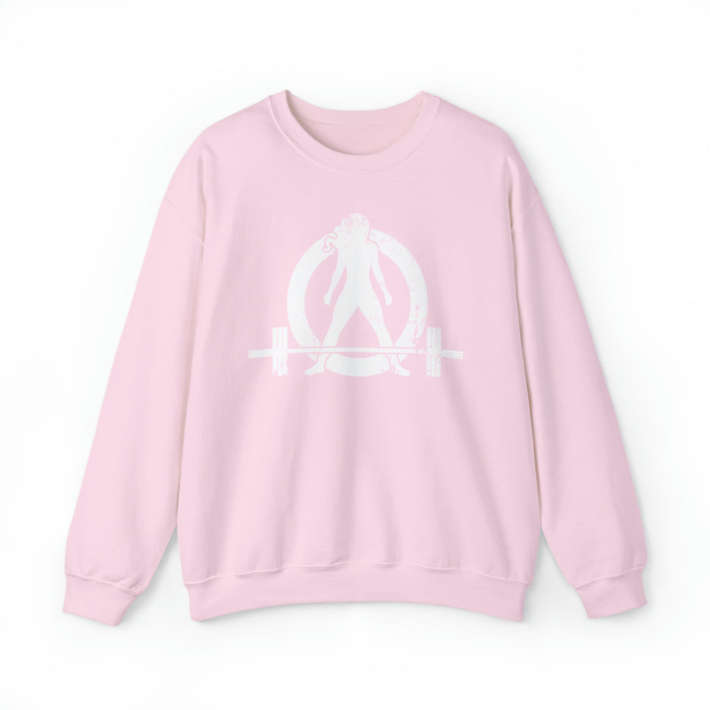 Unisex Heavy Blend™ Crewneck Sweatshirt - Distressed Logo - Plain Back