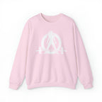 Unisex Heavy Blend™ Crewneck Sweatshirt - Distressed Logo - Plain Back