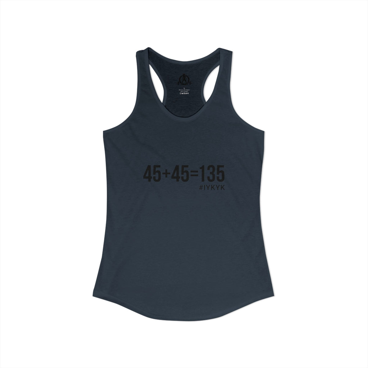 45 + 45 = 135 - Women's Ideal Racerback Tank