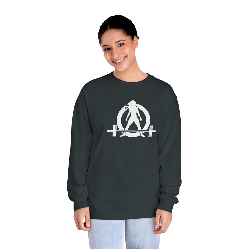 45 + 45 = 135 - Unisex Classic Long Sleeve T-Shirt - White Print on Front & Back