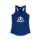 I Could Deadlift You - Women's Ideal Racerback Tank - White Logo - Front & Back Print