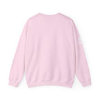 She is STRONG - Unisex Heavy Blend™ Crewneck Sweatshirt - Front White Logo - Plain Back
