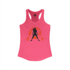 Halloween Deadlift - Women's Ideal Racerback Tank - Dark Logo - Plain Back