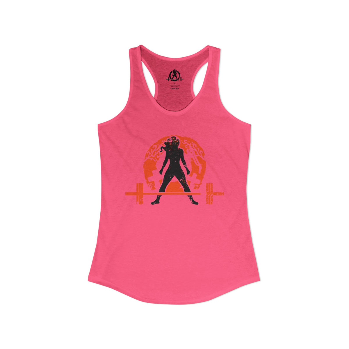 Halloween Deadlift - Women's Ideal Racerback Tank - Dark Logo - Plain Back