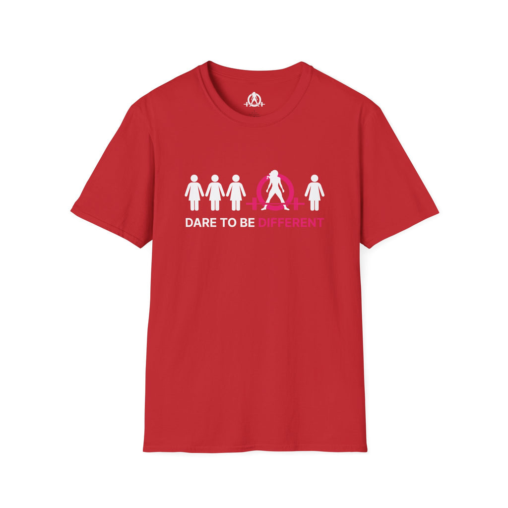 Dare To Be Different - Deadlift - Unisex Softstyle T-Shirt - Front Logo Plain Back