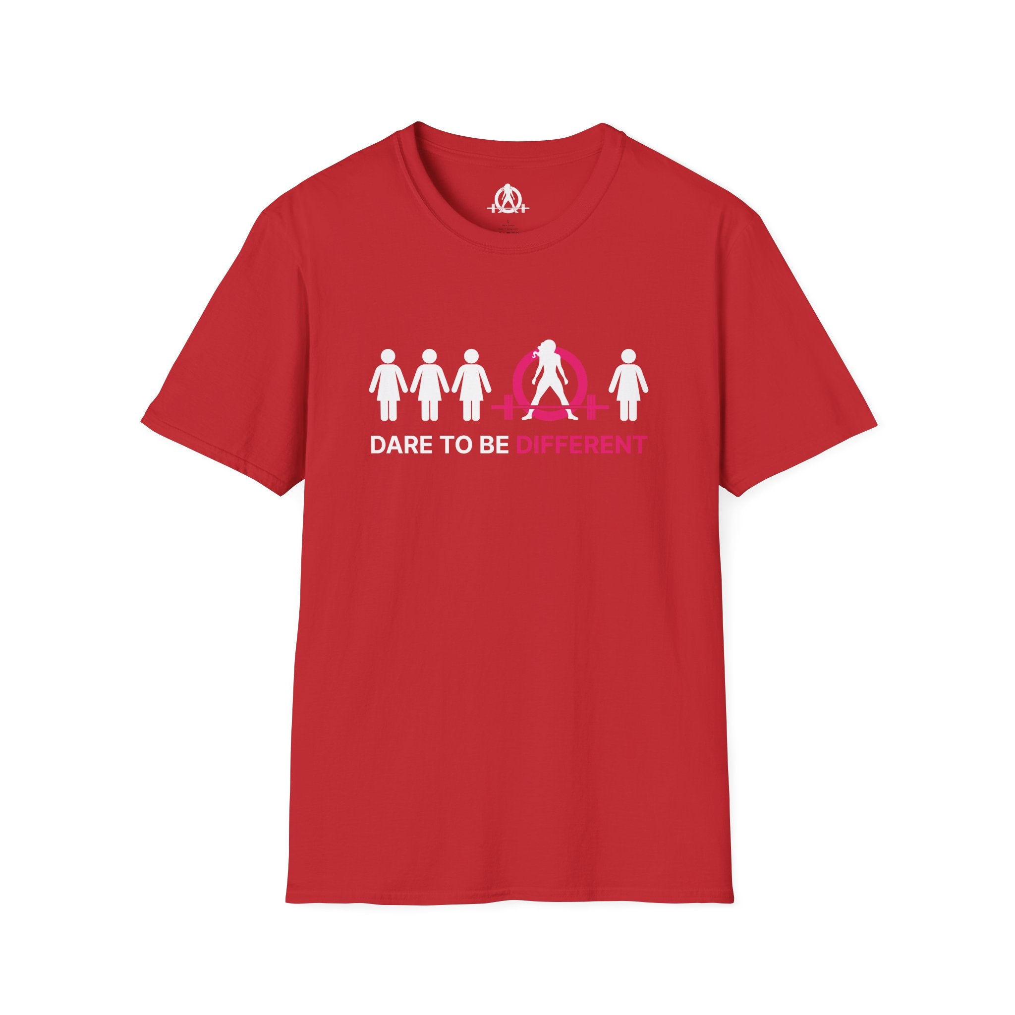 Dare To Be Different - Deadlift - Unisex Softstyle T-Shirt - Front Logo Plain Back